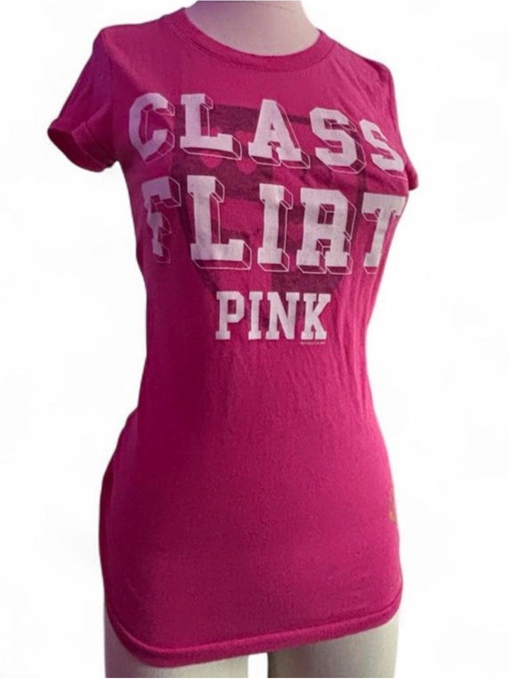 2000s Vs PINK "Class Flirt" baby tee